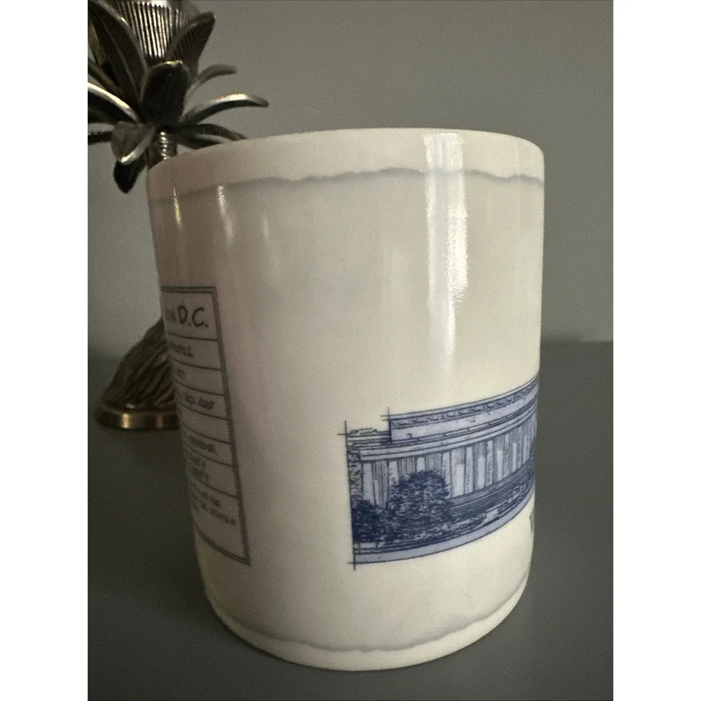 STARBUCKS WASHINGTON DC Mug Capitol Rendering Architect 2008 Blue White